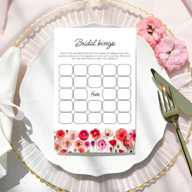 Papier Amour en Fleur Fête des mariées Florale Jeu de Bin (Créateur téléchargé)