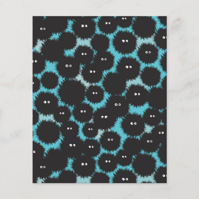 Papier Amusant monstres noirs moelleux (Devant)