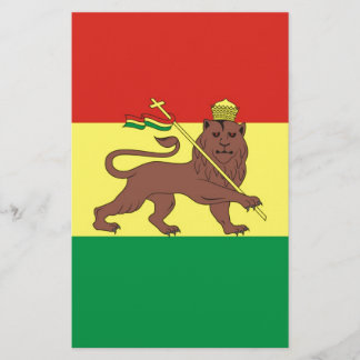 Papier Ancien drapeau éthiopien avec Lion de Juda