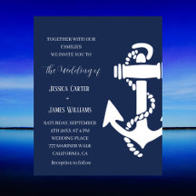 Ancre Marine Bleu Mariage de bateau nautique
