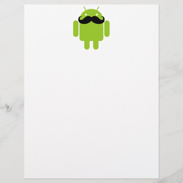 Papier Android Robot Black Mustache Graphisme (Devant)