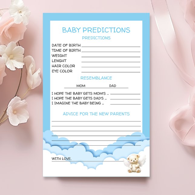 Papier Ange Teddy Bear Prédictions et conseils pour bébé (Créateur téléchargé)