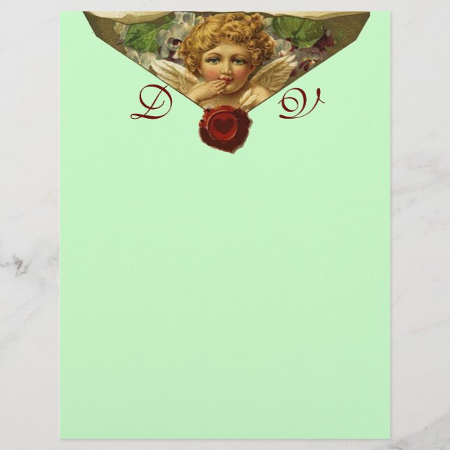 Papier ANGEL HEART SEAL SEL Monogramme vert (Devant)