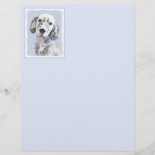 Papier Anglais Setter Blue Belton Peinture Chien Art