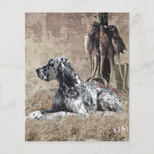 Papier Anglais Setter, Poster de Tapisserie de chasse de 