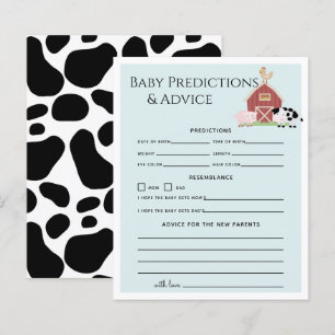 Papier Animaux de ferme Barnyard Bl Baby Prédictions et c
