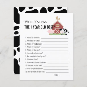 Papier Animaux de ferme qui connaît 1yo meilleur 1st Anni