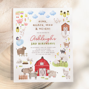 Papier Animaux de la Ferme à Petit Prix Fête d'Anniversai