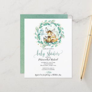 Papier Animaux de la forêt Baby Shower pas cher