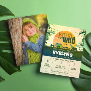 Papier Animaux de la Jungle Quatre jamais sauvage photo A