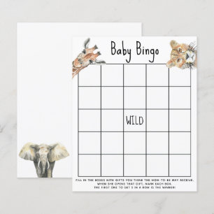 Papier Animaux de SAFARI à l'aquarelle - Jeu de bingo Bab