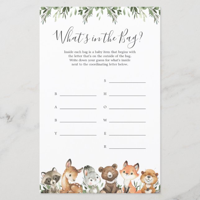 Papier Animaux des bois Guess Baby Guess Qu'y a-t-il dans (Devant)