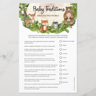 Papier Animaux des bois Traditions des bébés dans le mond
