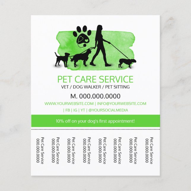 Papier Animaux domestiques / Marcheurs de chiens / Garder (Devant)