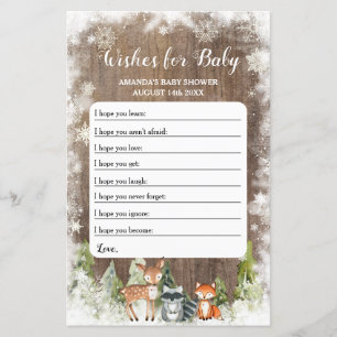 Papier Animaux rustiques d'hiver Bois Wives for Baby