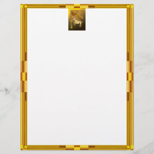 Papier Année chinoise du bélier, bélier chinois encadré d