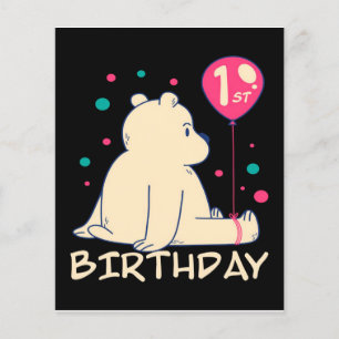 Papier Anniversaire 1 an Bébé de 1 an Premier cadeau