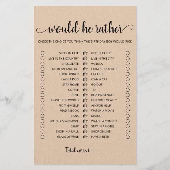 Papier Anniversaire Plutôt éditable jeu (Devant)