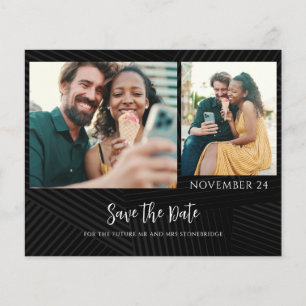 Papier Annonce de Date de Mariage Couple Budget 2 Photos