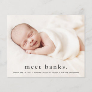 Papier Annonce de naissance bébé budget 3 photos