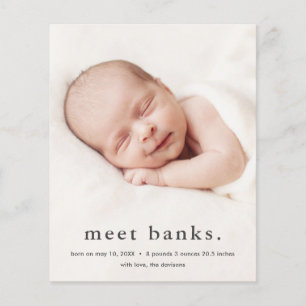 Papier Annonce de naissance bébé budget 3 photos