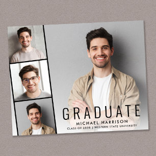 Papier Annonce de remise de diplôme moderne avec bande de