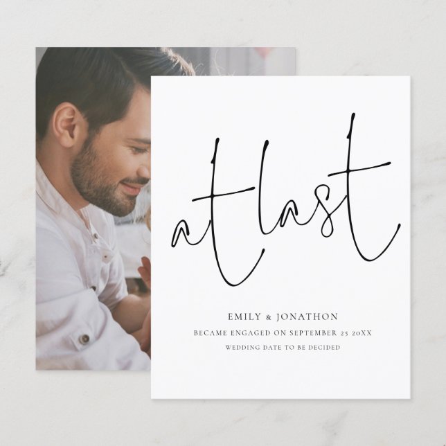 Papier Annonce du budget du Fiançailles photo Dernier Scr (Devant / Derrière)