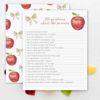 Papier Apple et bow - 20 questions sur les Parents