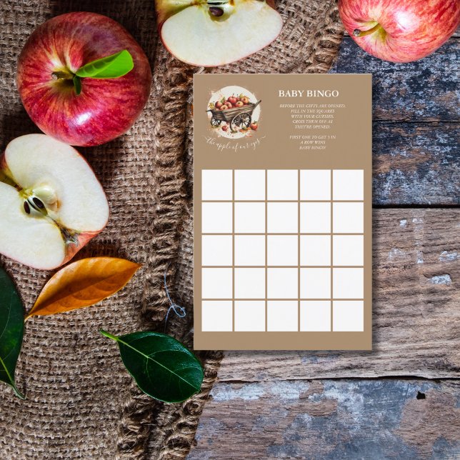 Papier Apple Of Our Eye Baby shower Bingo Jeu (Créateur téléchargé)
