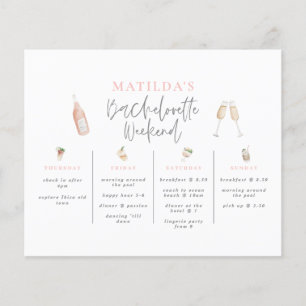 Papier Aquarelle Bachelorette week-end