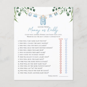 Papier Aquarelle Blanchisserie Baby shower de verdure ble