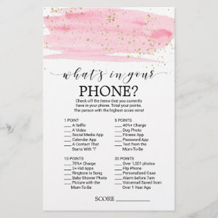 Papier Aquarelle Blush & Gold What's In Your Phone Game