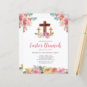 Papier Aquarelle Budget Religieux Pâques Brunch Chasse au