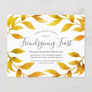 Papier Aquarelle d'automne d'automne d'or Willow Wreath