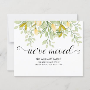 Papier Aquarelle de citron vert Floral Budget Moving