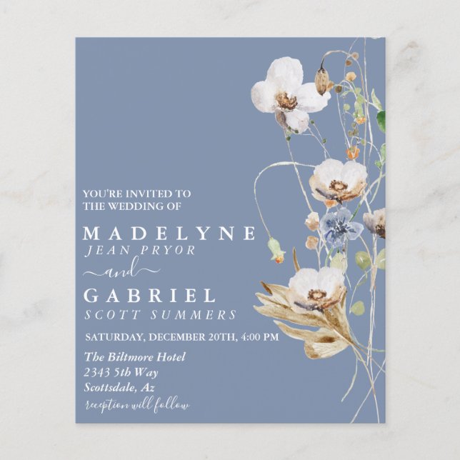 Papier Aquarelle de fleur sauvage de champ (Devant)