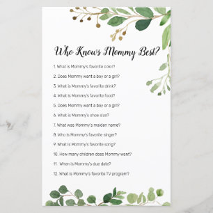 Papier Aquarelle de verdure florale qui connaît maman le