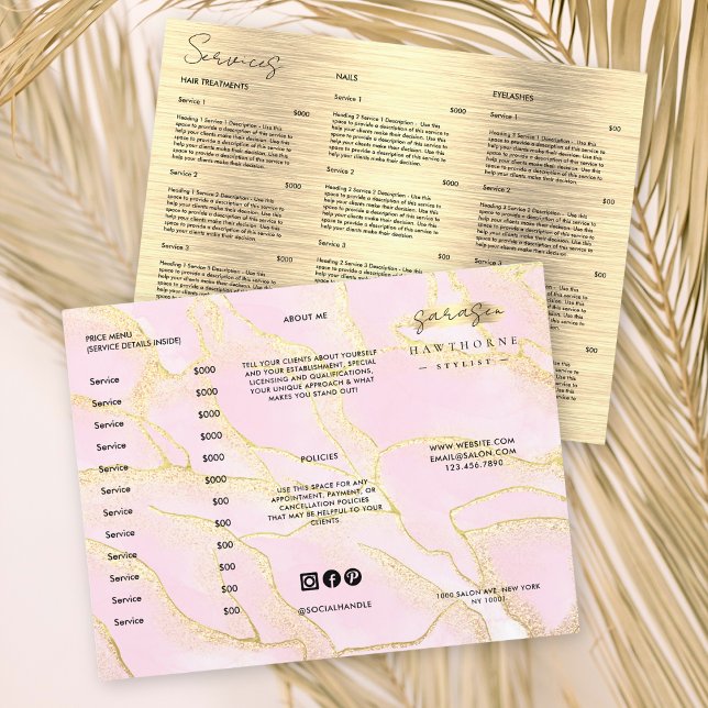 Papier Aquarelle Faux Gold Foil Rose Prix (Créateur téléchargé)