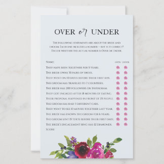 Papier Aquarelle florale bleu poudre Game Over ou Under 