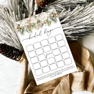 Papier Aquarelle Hiver Floral Fête des mariées Jeu de Bin