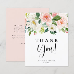 Papier Aquarelle Jolie Fleurs Jardin Mariage Merci