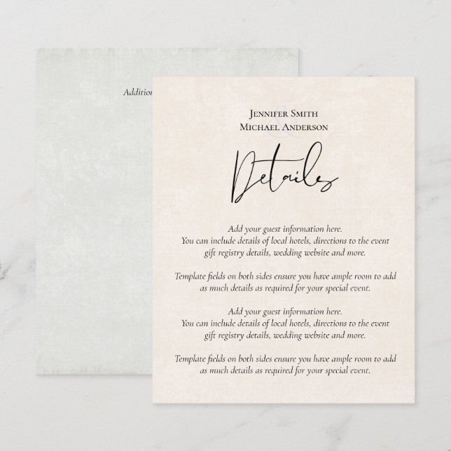 Papier Aquarelle Mariage gris Peach BUDGET (Devant / Derrière)