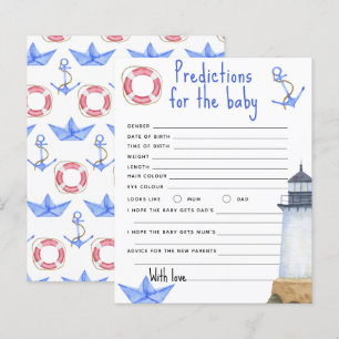 Papier Aquarelle nautique - prédictions et conseils bébé