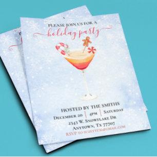 Papier Aquarelle Noël Cocktail Budget de la fête
