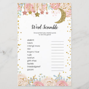 Papier Aquarelle or scintillante Aquarelle Word Scramble
