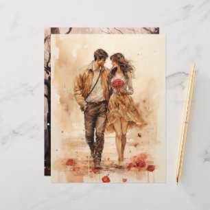 Papier Aquarelle Valentine's Walk Paper Craft Cardstock