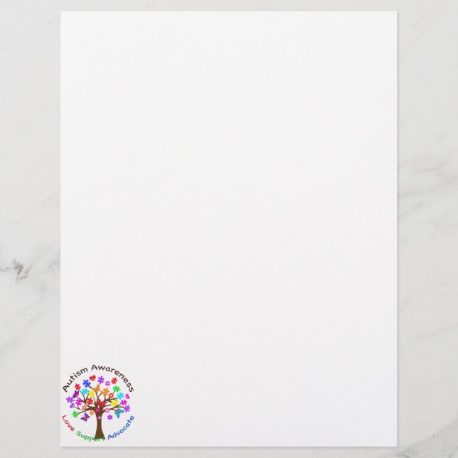 Papier Arborescence des sensibilisations sur l'autisme (Devant)