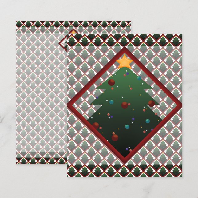 Papier Arbre de Noël (Devant / Derrière)
