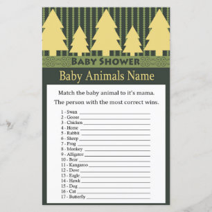 Papier Arbre de Noël doré Bébé Animaux Nom Jeu