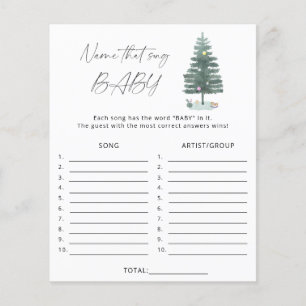 Papier Arbre de Noël - Nom du jeu de baby shower de chans